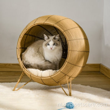 Kattenhuis verhoogd comfort en circulatie huisdierbed